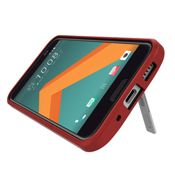 Seidio SURFACE HTC 10 Case & Metal Kickstand - Red / Black