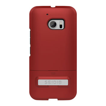 Seidio SURFACE HTC 10 Case & Metal Kickstand - Red / Black