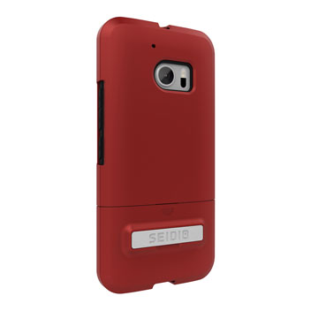 Seidio SURFACE HTC 10 Case & Metal Kickstand - Red / Black