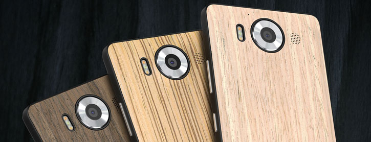 Mozo Microsoft Lumia 950 Wireless Charging Back Cover - Wood