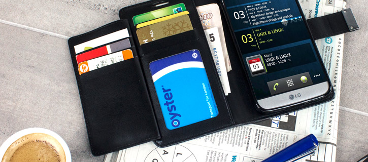 Mercury Rich Diary LG G5 Premium Wallet Case - Black