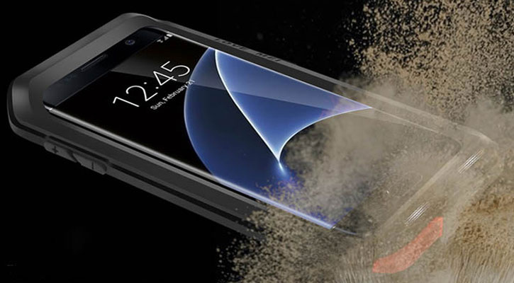 Love Mei Powerful Samsung Galaxy S7 Edge Protective Case - Black