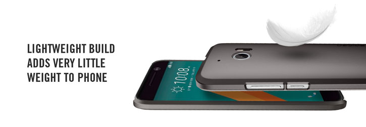 Coque HTC 10 Spigen Thin Fit – Gris Gunmetal vue sur touches