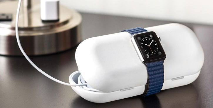 Estuche y soporte carga Apple Watch 2 Twelve South TimePorter - Blanco