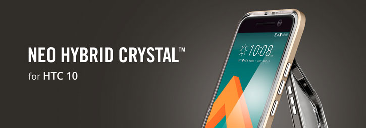 Coque HTC 10 Spigen Neo Hybrid Crystal – Gunmetal / Transparent