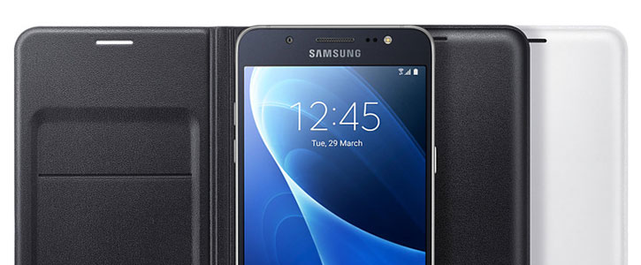 Official Samsung Galaxy J3 2016 Flip Wallet Cover - Black