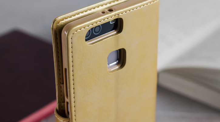 Mercury Blue Moon Huawei P9 Plus Wallet Case - Gold