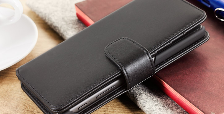 Olixar Genuine Leather Sony Xperia X Wallet Case - Black