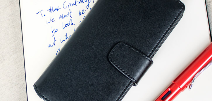 Olixar Genuine Leather Sony Xperia XA Wallet Case - Black