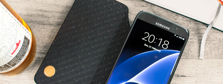 Vaja Agenda Samsung Galaxy S7 Premium Leather Case -  Tan Brown