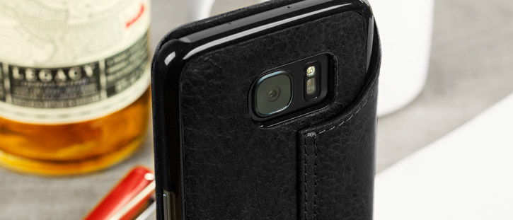 Housse Samsung Galaxy S7 Edge Vaja Agenda en cuir – Noire