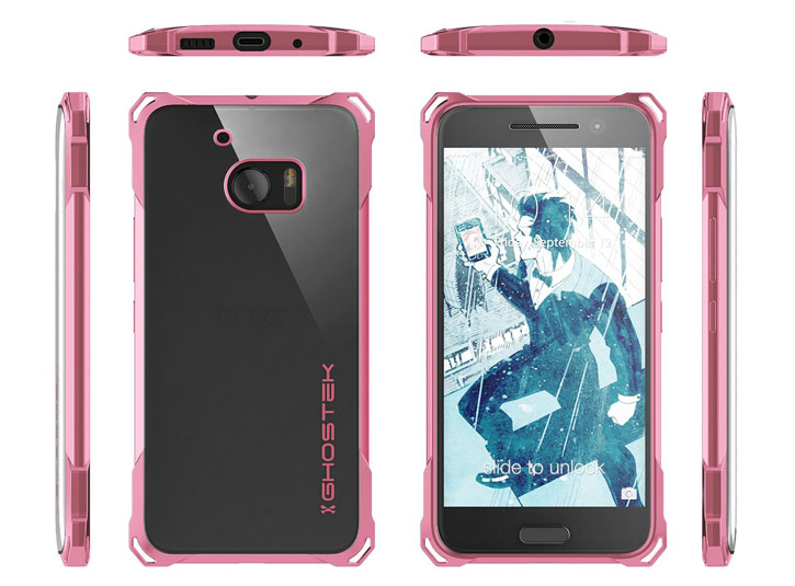 Ghostek Covert HTC 10 Bumper Case - Clear / Red