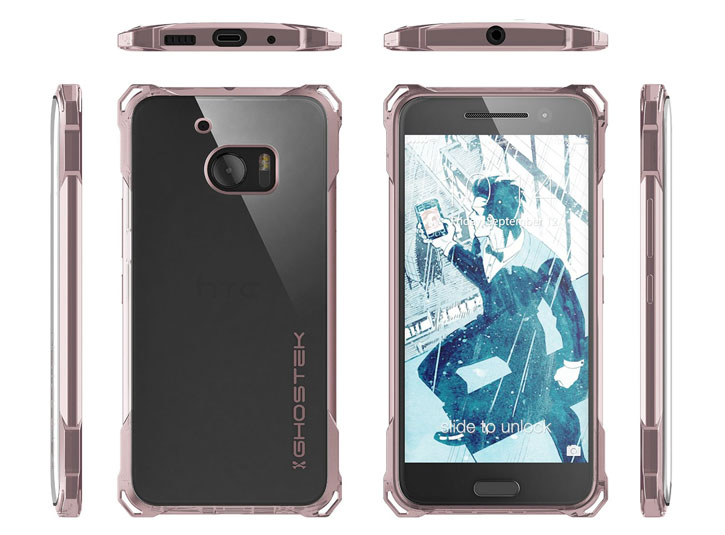 Ghostek Covert HTC 10 Bumper Case - Clear / Pink