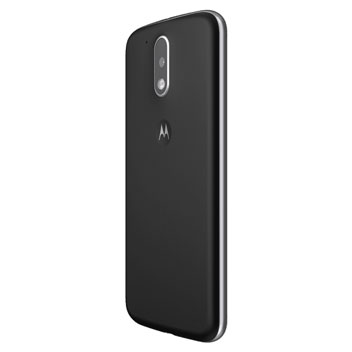 Official Moto G4 Plus Shell Replacement Back Cover - Pitch Black