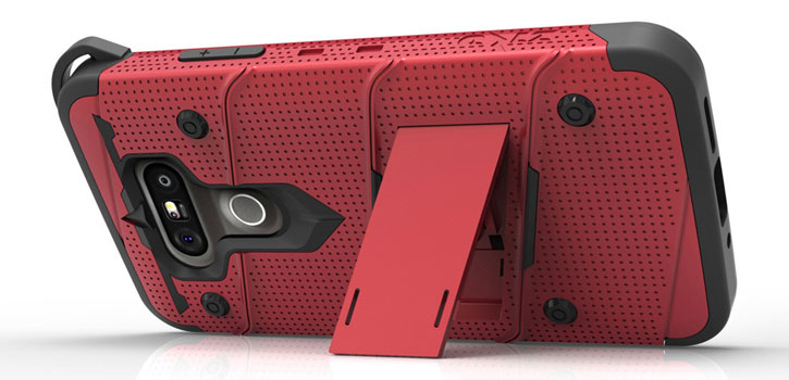 Zizo Bolt Series LG G5 Tough Case & Belt Clip - Red