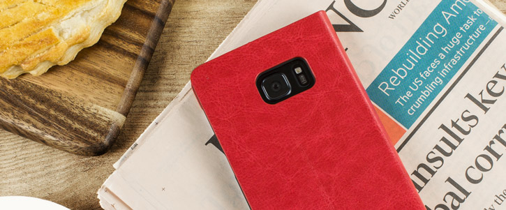 Olixar Leather-Style Samsung Galaxy Note 7 Wallet Case - Red