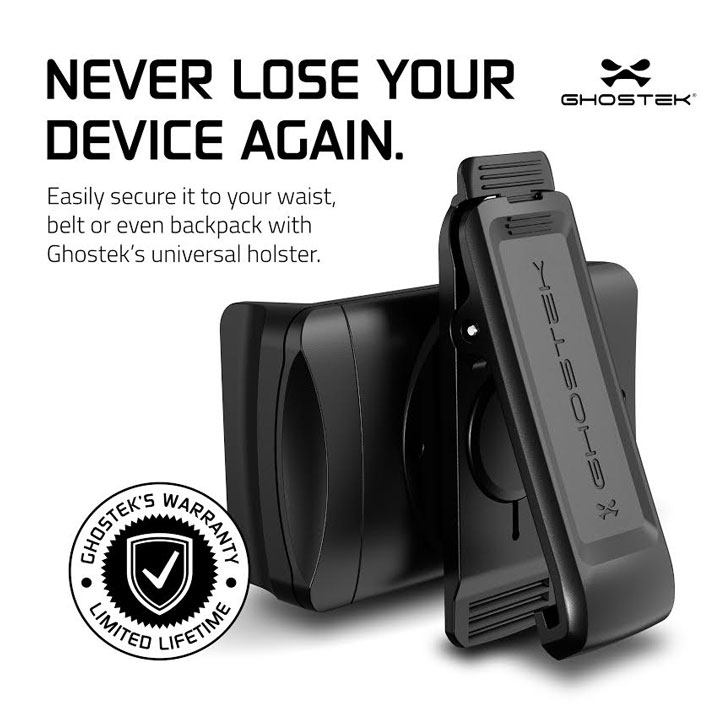 Clip ceinture universel Ghostek pour smartphone – Noir