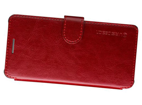 VRS Dandy Leather-Style Samsung Galaxy Note 7 Wallet Case - Wine