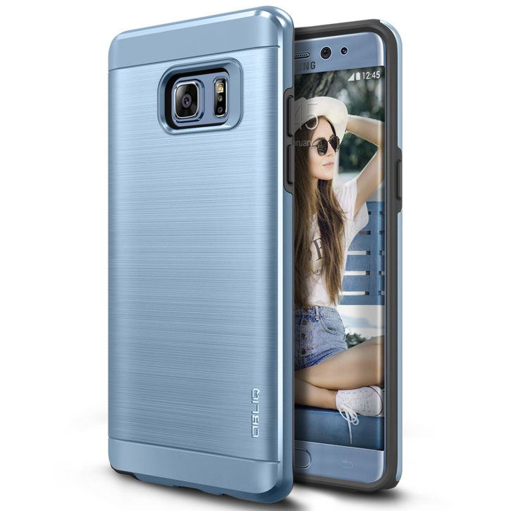 Coque Samsung Galaxy Note 7 Obliq Slim Meta – Bleue Corail vue sur touches