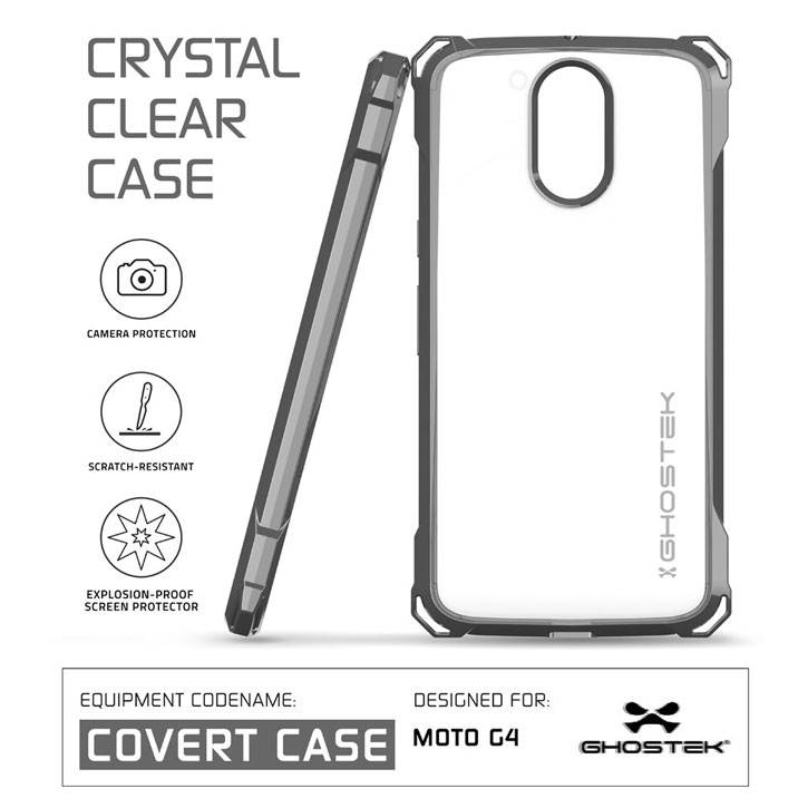 Ghostek Covert Moto G4 Plus Bumper Case - Clear / Black