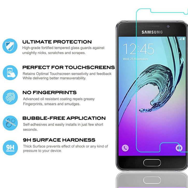 Zizo Lightning Shield Galaxy A5 2016 Tempered Glass Screen Protector