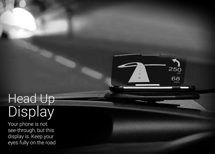 Head Up Display (HUD) In-Car Mount Navigation System