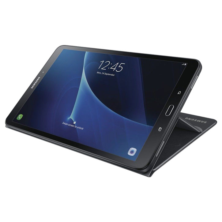 Housse Officielle Samsung Galaxy Tab A 10.1 2016 rabat - Noire vue sur ports