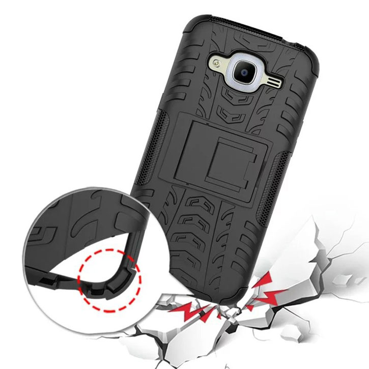 ArmourDillo Samsung Galaxy J2 2016 Protective Case - Black