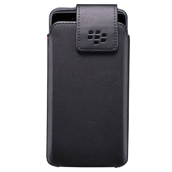 Official Blackberry DTEK 50 Leather Swivel Holster Case - Black