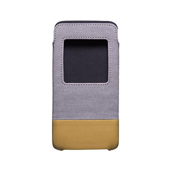 Housse Officielle Blackberry DTEK50 Smart Pocket – Gris / Beige