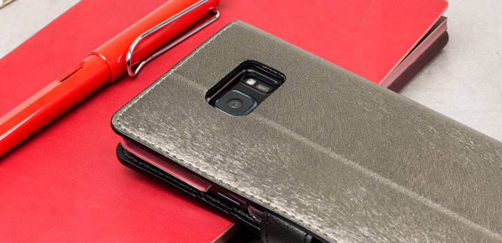 Hansmare Calf Samsung Galaxy Note 7 Wallet Case - Black