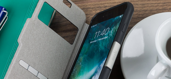 Moshi SenseCover iPhone 7 Smart Case - Charcoal Black