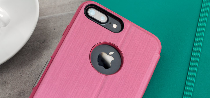 Housse iPhone 8 Plus / 7 Plus Moshi SenseCover – Rose pink vue sur appareil photo
