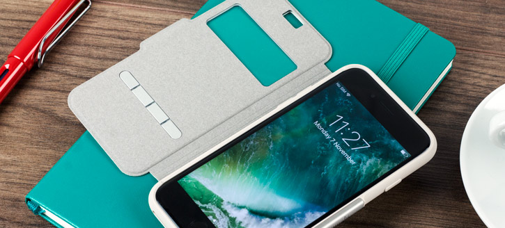 Moshi SenseCover iPhone 8 / 7 Smart Case - Stone White