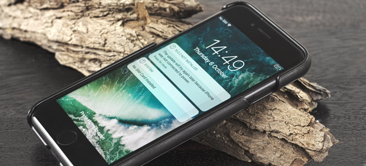 Mozo iPhone 7 Genuine Wood Back Cover - Black Walnut