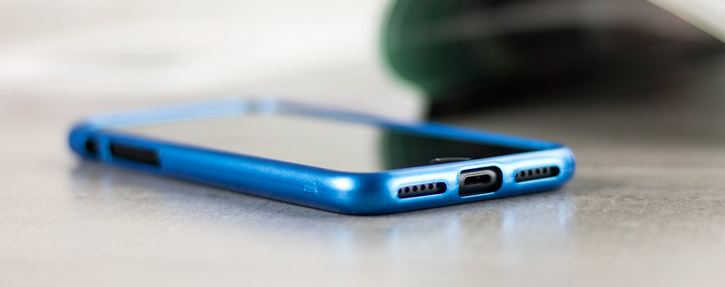Coque iPhone 8 / 7 Mercury iJelly Gel - Bleue vue sur ports