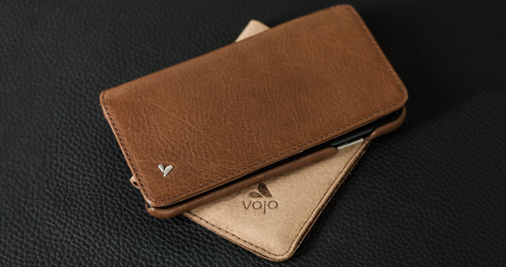 Vaja Wallet Agenda iPhone 7 Plus Premium Leather Case - Dark Brown