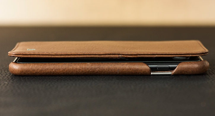 Vaja Wallet Agenda iPhone 7 Plus Premium Leather Case - Dark Brown