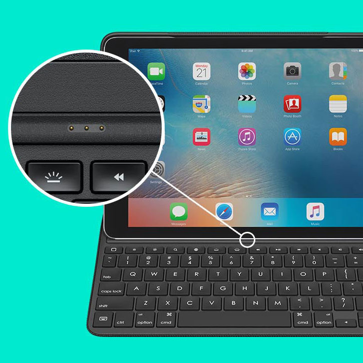 Create iPad Pro 9.7 inch Backlit Keyboard Case Black
