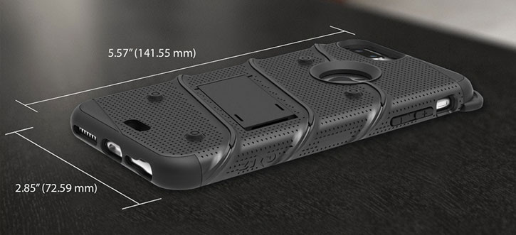 Zizo Bolt Series iPhone 7 Plus Tough Case & Belt Clip - Black