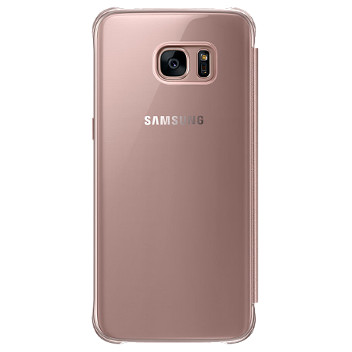 Altitud Decir a un lado temor Funda Oficial Samsung Galaxy S7 Edge Clear View - Oro Rosa