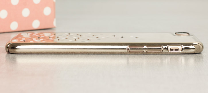 Coque iPhone 7 Unique Polka 360 – Or champagne / transparente