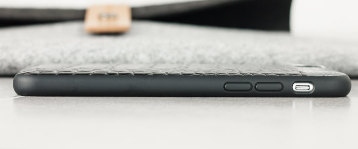 CROCO2 Genuine Leather iPhone 7 Case - Black