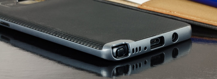 Coque Samsung Galaxy Note 7 Olixar X-Duo – Gris métallique vue sur ports