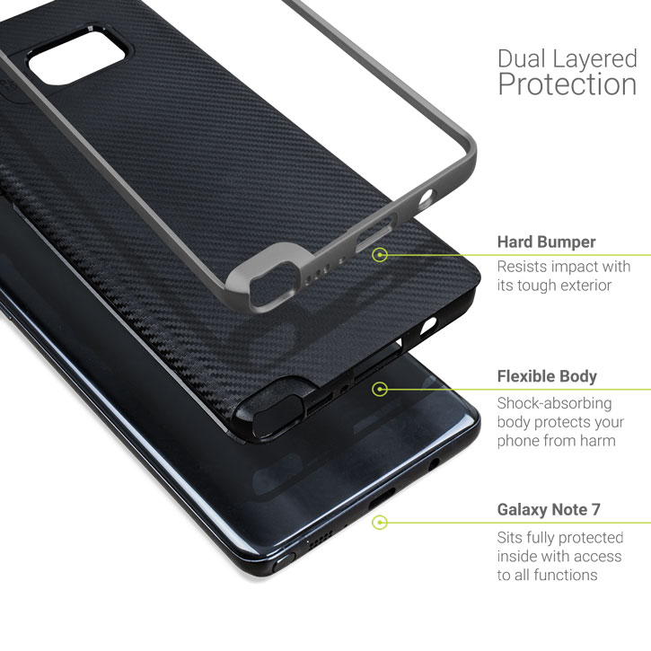 Olixar TechShield Samsung Galaxy Note 7 Skal - Metallisk Grå