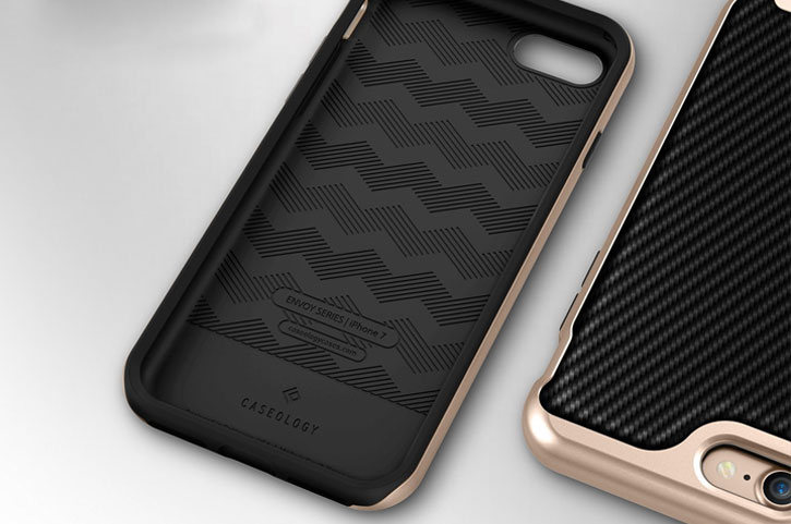 Caseology Envoy Series iPhone 7 Case - Carbon Fibre Black