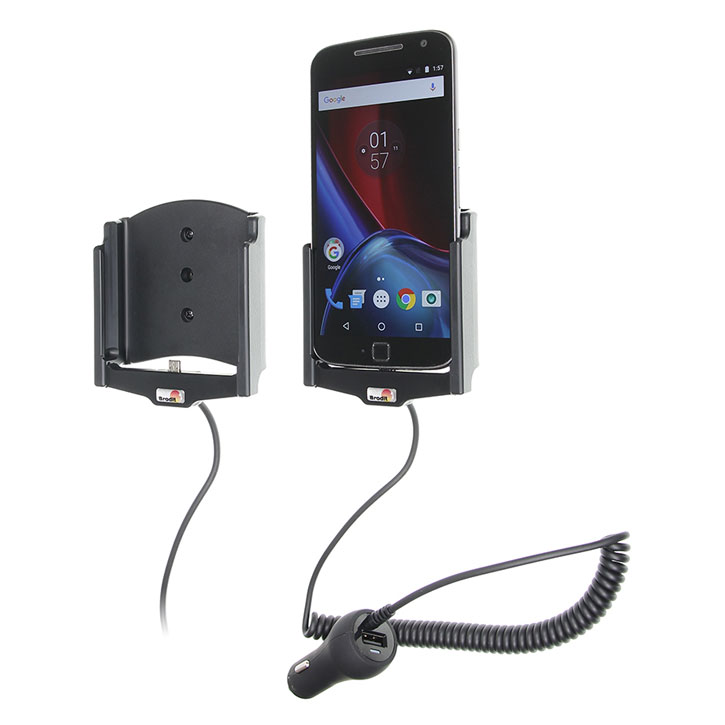 Brodit Motorola Moto G4 / G4 Plus Active Holder - Swivel & Cig-Plug