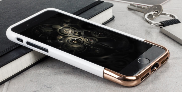 Incipio Edge Chrome iPhone 7 Case - White Opal / Rose Gold Chrome