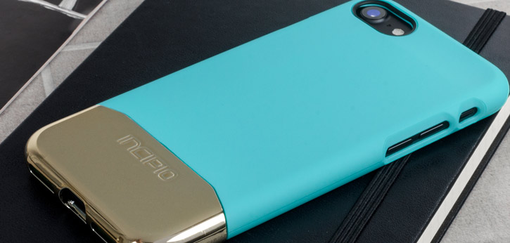 Incipio Edge Chrome iPhone 7 Case - Turquoise / Chrome Champagne Gold