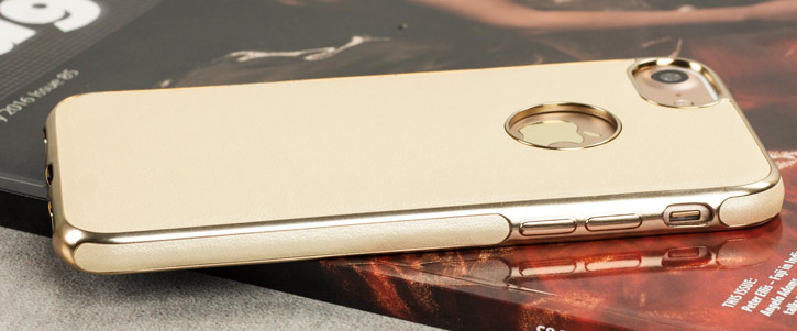 Olixar FlexiLeather iPhone 7 Case - Gold